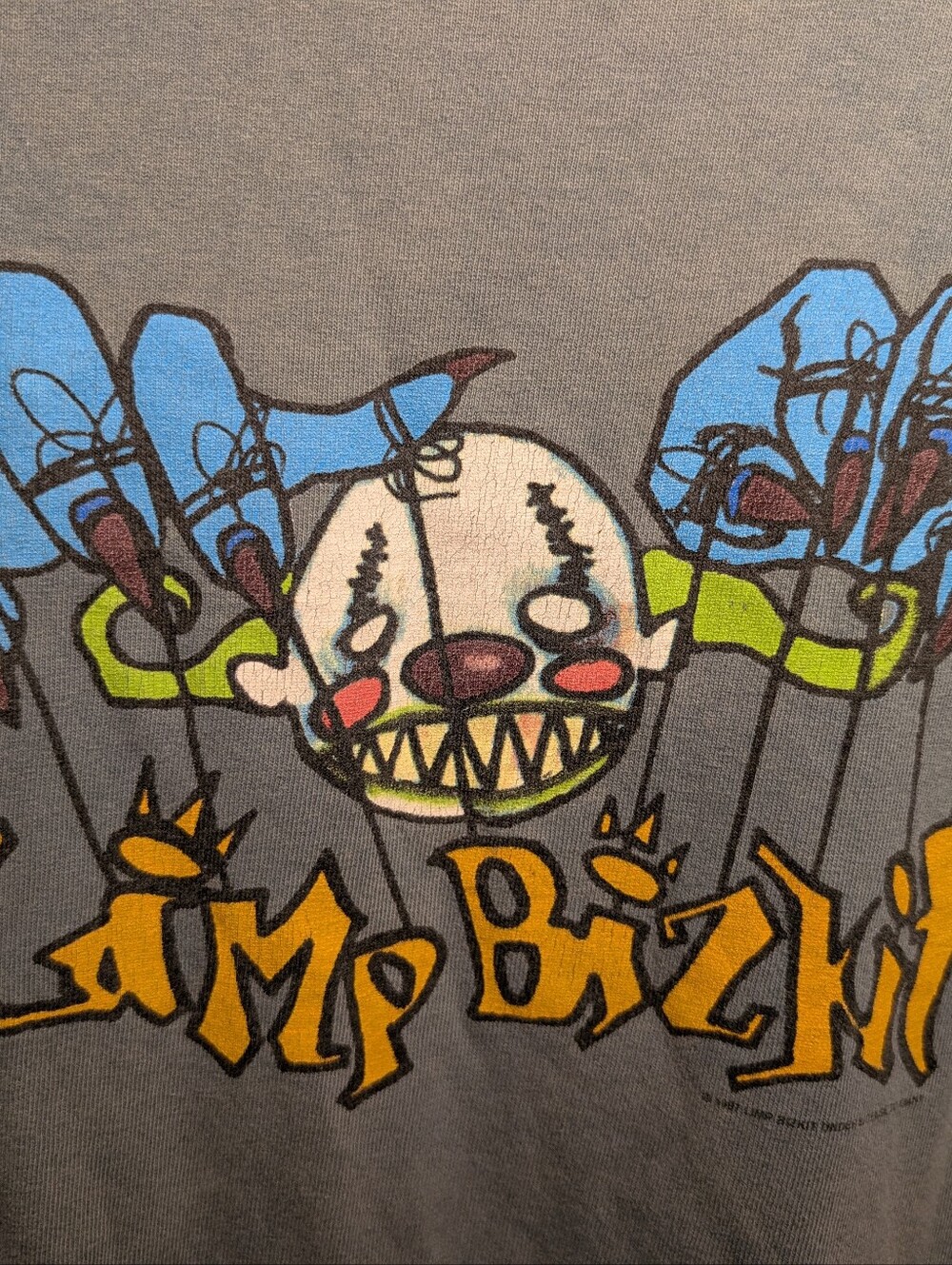 Vintage 90s Giant Tag Limp Bizkit Clown Puppeteer Band Tee Sz XL Rare, Metal